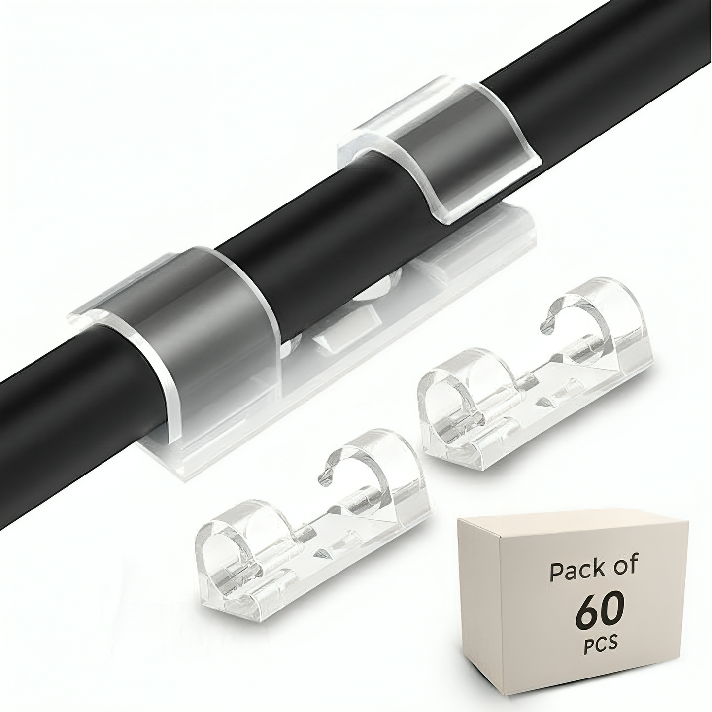 NeatClips™ – 60 Piece Cable Organizer Clips