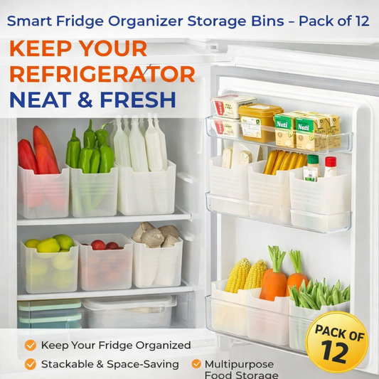 Refrigerator Organizer Storage Bins - PACK OF 12 - OFFER TODAY