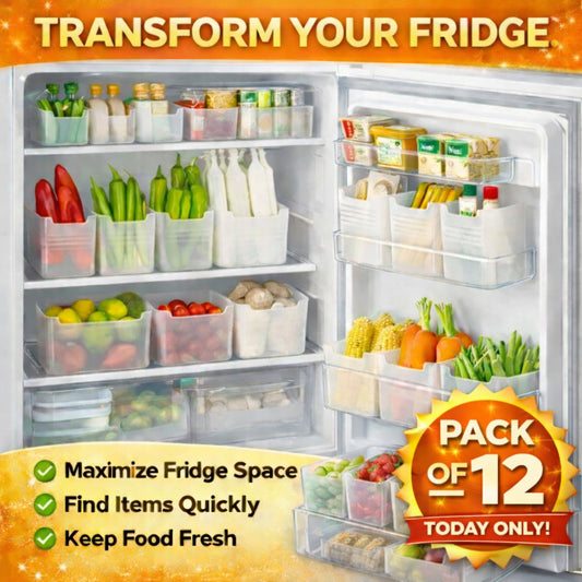 Refrigerator Organizer Storage Bins - PACK OF 12 - OFFER TODAY