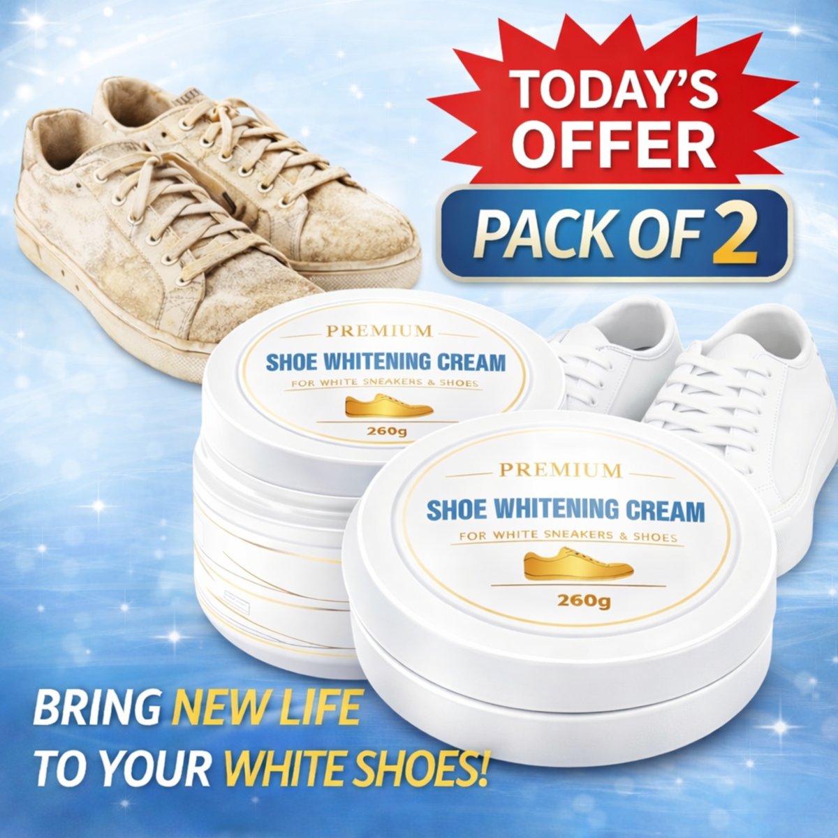 Premium White Shoe Care Cream – Pack of 2