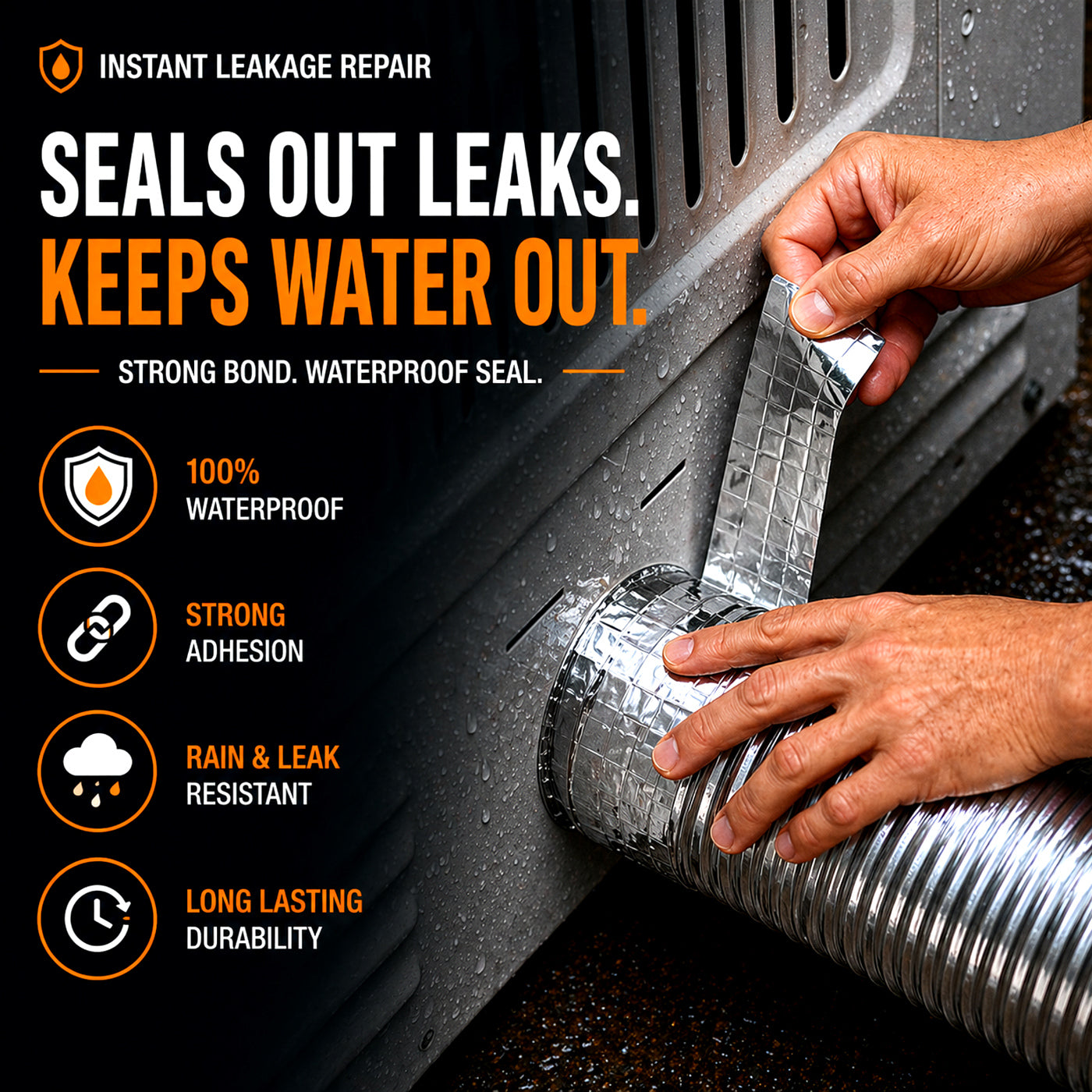 Waterproof Aluminium Butyl Tape – Instant Leak Repair Seal (Buy 1 Get 1 Free)