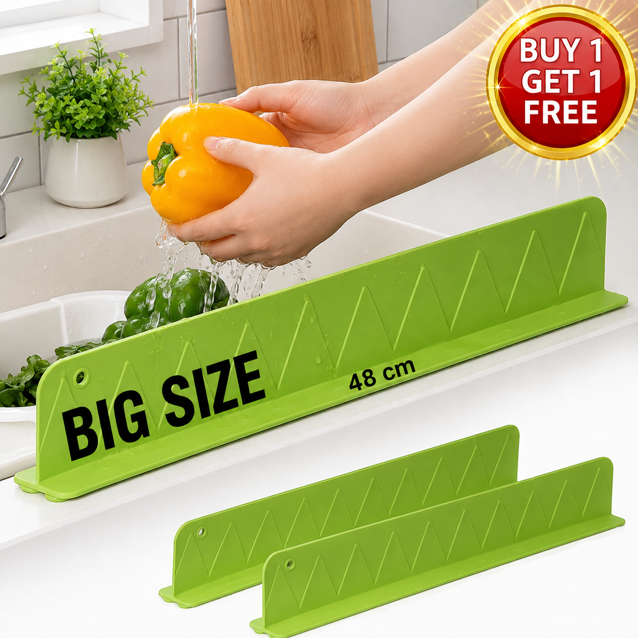 Silicone Anti-Splash Sink Edge Guard 48 CM BIG SIZE🔥 BUY 1 GET 1 FREE 🔥