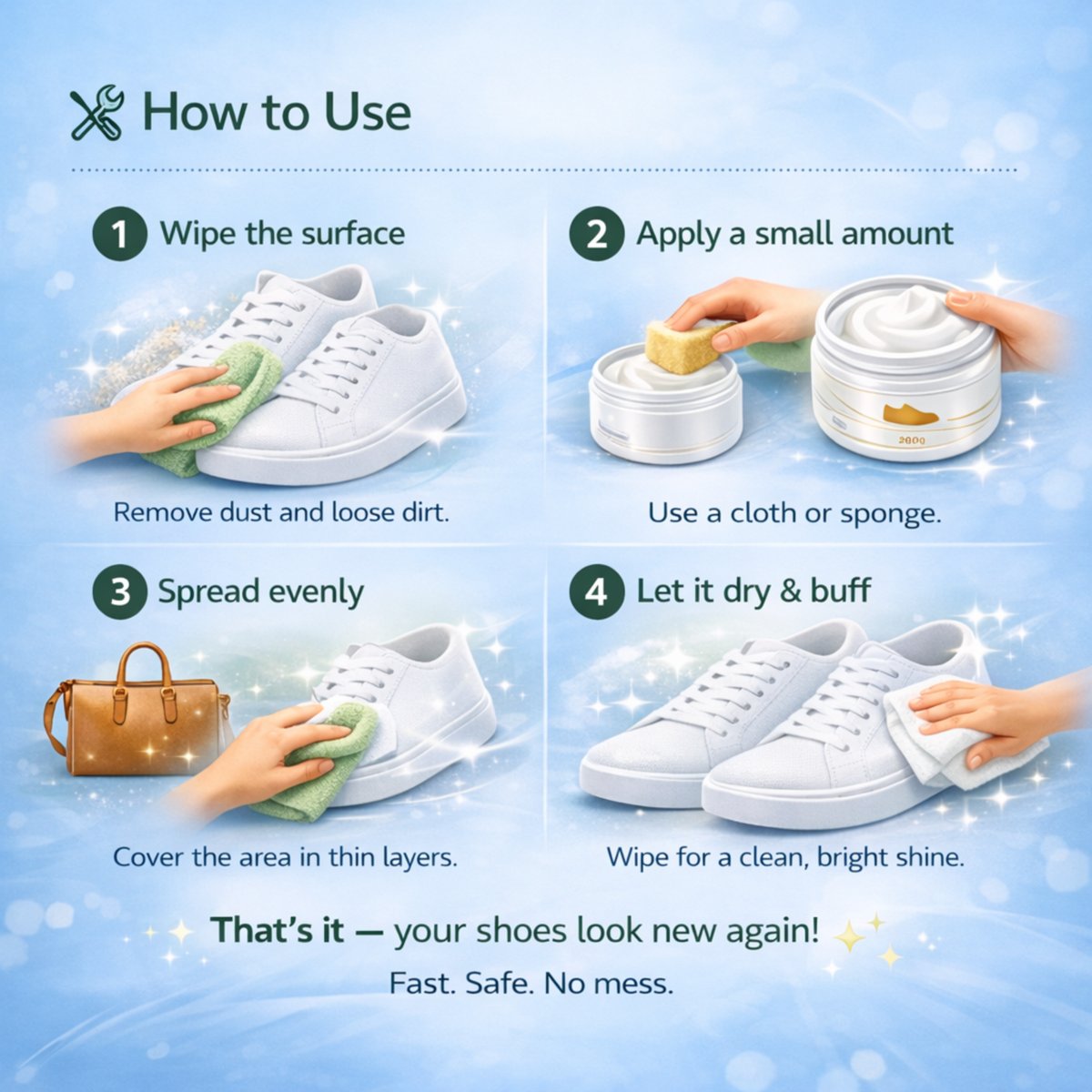 Premium White Shoe Care Cream – Pack of 2