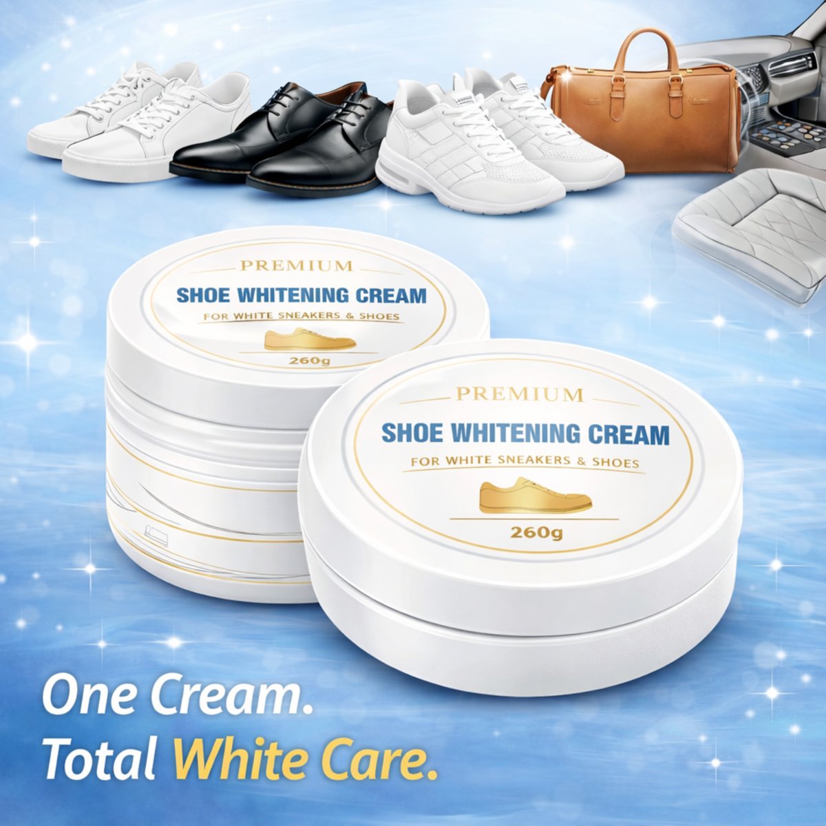 Premium White Shoe Care Cream – Pack of 2