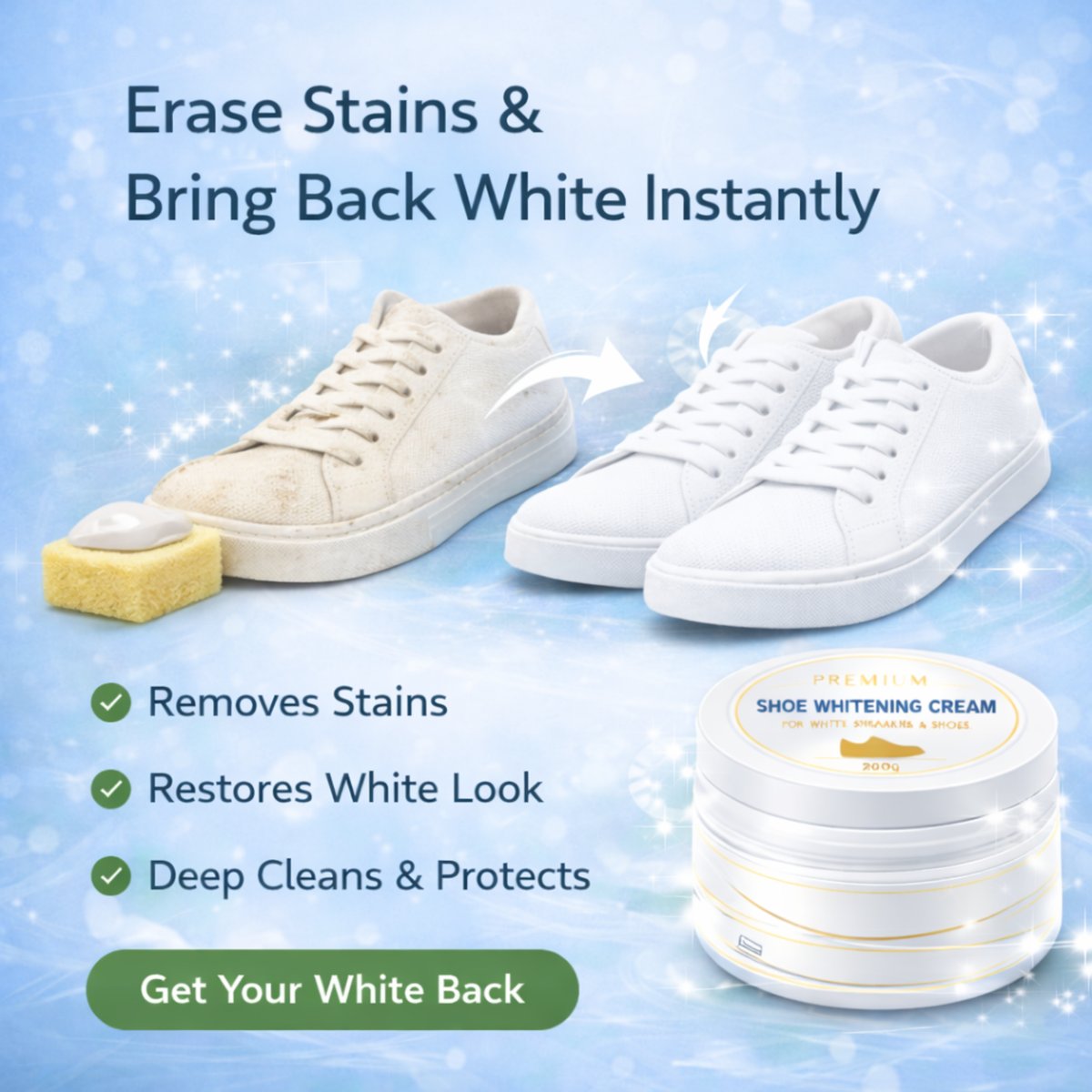 Premium White Shoe Care Cream – Pack of 2