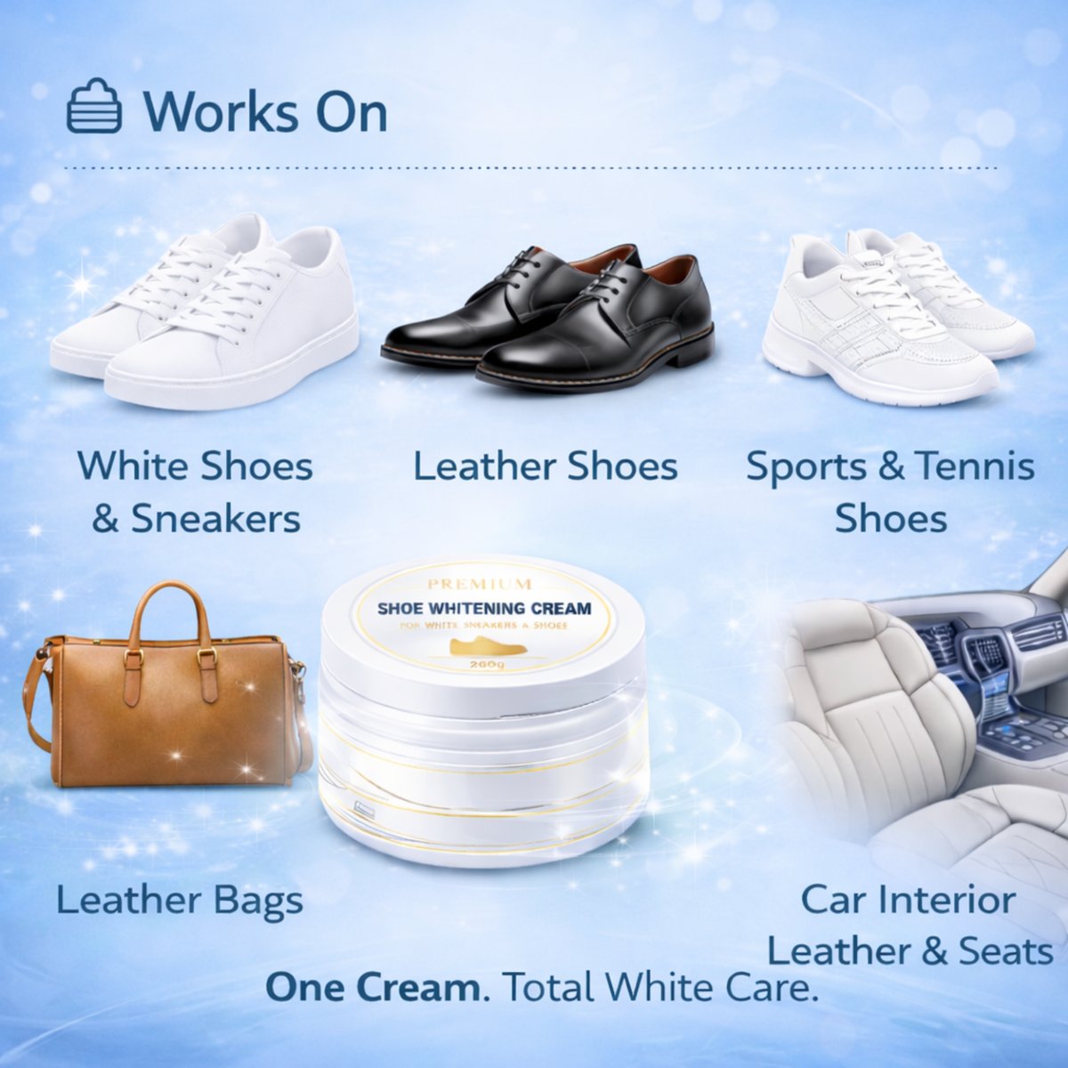 Premium White Shoe Care Cream – Pack of 2